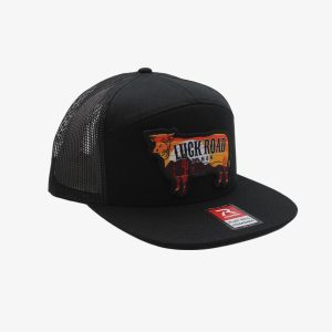 Sunset Bull Words Mesh Hat