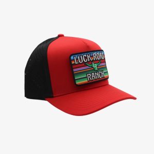 Colored Horizontal Bars Square Perforated Hat